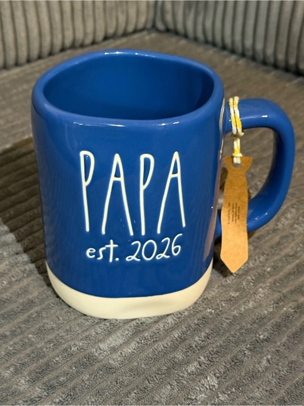 Rae Dunn ‘PAPA est. 2026’ Blue Ceramic Mug - Picture 3 of 5
